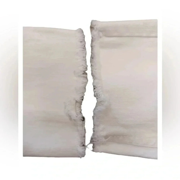 Zara Man ZMDC  Skinny Raw Hem Distressed White Stretch Jeans Size 30 - Picture 6 of 9